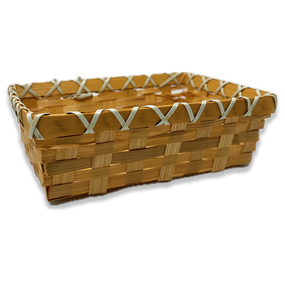 Rectangular Bamboo Tray Basket 7in